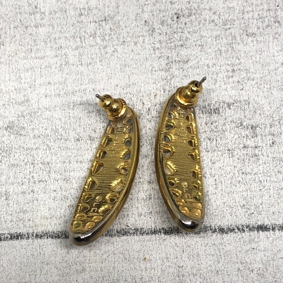 Vintage Liz Claiborne Bejeweled Statement Earrings. - Picture 5 of 5